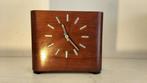 Tafel/bureauklokken - Art Deco spaarklok-mahoniehout-chrome, Antiek en Kunst, Antiek | Klokken