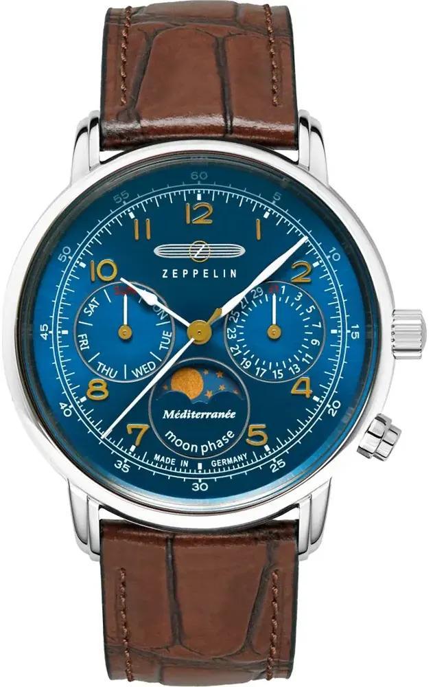 Zeppelin 9637-3 Méditerranée maanfase dames horloge, Sieraden, Tassen en Uiterlijk, Horloges | Heren, Polshorloge, Nieuw, Overige merken