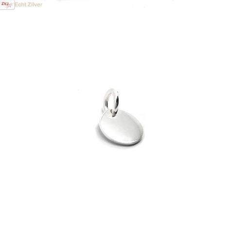 925 Zilveren rond tag hangertje, Sieraden, Tassen en Uiterlijk, Kettinghangers, Nieuw, Verzenden