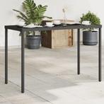 vidaXL Tuintafel met glazen blad 115x54x74 cm poly rattan, Verzenden, Nieuw