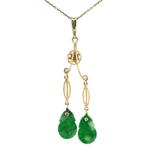 Gouden vintage hanger met jade 14 kt, Ophalen of Verzenden, Nieuw