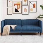 vidaXL Driezitsbank stof blauw, Huis en Inrichting, Banken | Bankstellen, Verzenden, Nieuw, Driepersoons, Stof