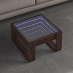 vidaXL Salontafel met Infinity LED 50x53x30 cm bruin, Huis en Inrichting, Tafels | Salontafels, 50 tot 100 cm, Verzenden, Nieuw