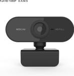Full HD Webcam - 1080p - Microfoon - USB - Zwart, Computers en Software, Webcams, Bedraad, Nieuw, Monitorclip, Ophalen of Verzenden