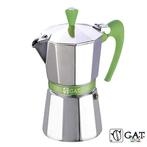 G.A.T. Italia Betty Percolator Groen 3 kops, Witgoed en Apparatuur, Koffiezetapparaten, Afneembaar waterreservoir, Nieuw, Combi