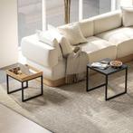 TRUUSK Salontafel en Bijzettafel Set - Modern Design - Stale, Huis en Inrichting, Tafels | Salontafels, Verzenden, Nieuw