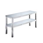 HCB Dubbele etagère brug - 150 x 35 x 70 cm - RVS, Verzenden, Nieuw in verpakking, RVS Meubilair