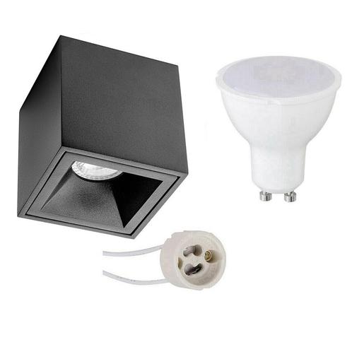 Voordeelset Opbouwspot Set - Pragmi Cliron Pro - GU10, Huis en Inrichting, Lampen | Spots, Plafondspot of Wandspot, Nieuw, Led
