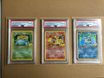 Pokémon - 3 Graded card - Venusaur Charizard, Blastoise - beschikbaar voor biedingen