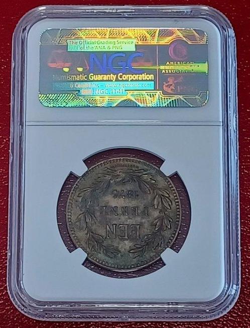 Zuid-Afrika. 1 Penny 1874 NGC MS62BN Orange Free State, Postzegels en Munten, Munten | Europa | Niet-Euromunten