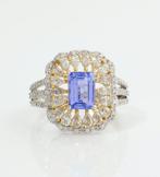 Statement ring - 14 karaat Witgoud - 2.15ct. tw. Tanzaniet -