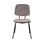 30% korting | Velvet eetkamerstoel grijs | Aanbieding |, Huis en Inrichting, Stoelen, Verzenden, Velvet, Nieuw, Eén