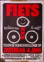Poster over demonstratie tegen autoverkeer in Amsterdam, Verzenden, Nieuw, Overige onderwerpen, Met lijst