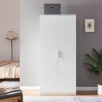 Kledingkast Eiselfing 176x80x52 cm met 4 vakken wit [en.casa, Huis en Inrichting, Kasten | Kledingkasten, Verzenden, Nieuw