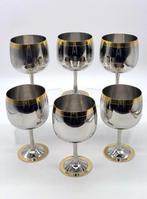 Wijnglas (6) - Roestvrij staal - Zepter wijnglazen 24k, Antiek en Kunst