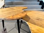 ***Sale*** Salontafel Set Verona Smooth Naturel Mango, Huis en Inrichting, Tafels | Salontafels, Verzenden, Nieuw