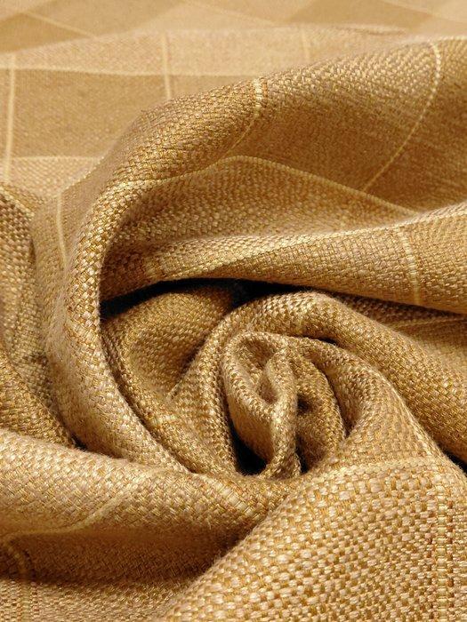 Tessuto Molteni anni ’90 – Trama a scacchi dorati –, Antiek en Kunst, Antiek | Kleden en Textiel