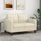 Creme Kunstleren Bank 120cm - Tweedekansje - Stijlvol & V..., 75 tot 100 cm, Ophalen of Verzenden, Rechte bank, Minder dan 150 cm