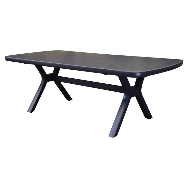 Vespera dining tuintafel 220x100xH74 cm antraciet, Tuin en Terras, Tuintafels, Nieuw, Ophalen of Verzenden