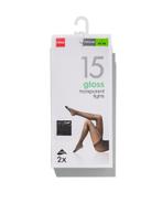 HEMA Pantys glanzend 15denier - 2 stuks antraciet, Kleding | Dames, Leggings, Maillots en Panty's, Verzenden, Nieuw