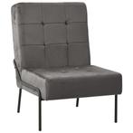 vidaXL Relaxstoel 65x79x87 cm fluweel donkergrijs, Huis en Inrichting, Stoelen, Verzenden, Nieuw, Grijs