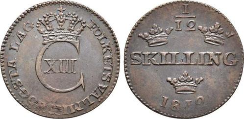 1/12 Skilling 1812 Schweden: Karl Xiii, 1809-1818:, Postzegels en Munten, Munten | Europa | Niet-Euromunten, Verzenden