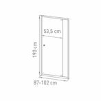 Nisdeur VM Go Gordon 87-102x190cm Verstelbaar 6mm Gematteerd, Ophalen of Verzenden, Nieuw