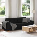 vidaXL 3-zitsbank zwart 180 cm stof, Huis en Inrichting, Verzenden, Nieuw, Driepersoons, Stof