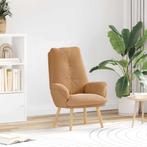 vidaXL Ontspanningsstoel Beige 69 x 74 x 93 cm Stof, Huis en Inrichting, Fauteuils, Verzenden, Nieuw