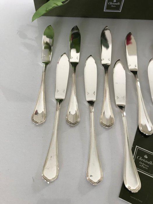 Christofle - Serveerset voor vis - Set van 12 vismessen, Antiek en Kunst, Antiek | Meubels | Tafels