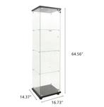 Glazen Vitrinekast met LED – 4-Laags Displaykast, Huis en Inrichting, Kasten | Vitrinekasten, Verzenden, Nieuw