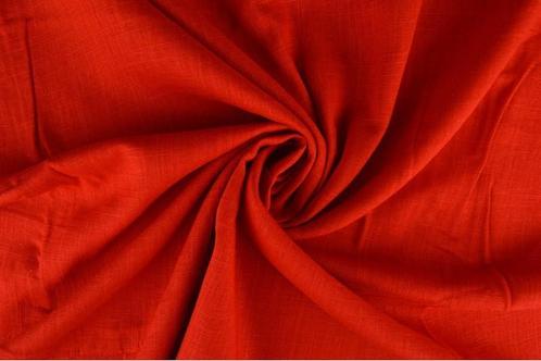 10 meter linnen viscose - Rood, Hobby en Vrije tijd, Stoffen en Lappen, 120 cm of meer, 200 cm of meer, Rood, Nieuw, Linnen, Ophalen of Verzenden