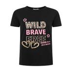 Zwillingsherz T-shirt Wild Brave Free met pailletten, Kleding | Dames, T-shirts, Verzenden, Nieuw