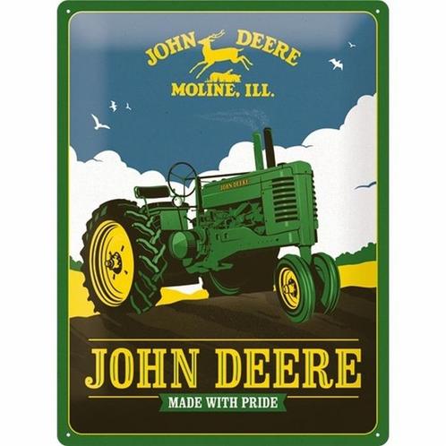 John Deere made with pride reclamebord, Verzamelen, Merken en Reclamevoorwerpen, Nieuw, Ophalen of Verzenden