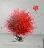 A. Candreva (XX-XXI) - Pedalando sotto la fiamma, Antiek en Kunst, Kunst | Schilderijen | Klassiek