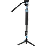 Sirui Monopod P-424FS + VH-10 Head, Nieuw, Ophalen of Verzenden, 150 tot 175 cm, Ministatief