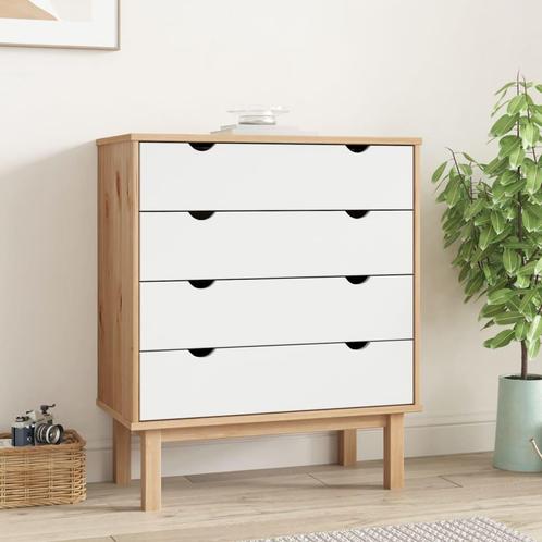vidaXL Ladekast OTTA 76,5x39,5x90 cm massief grenenhout, Kinderen en Baby's, Kinderkamer | Commodes en Kasten, Nieuw, Verzenden