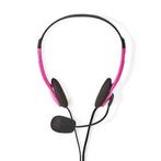 PC headset | Nedis (Microfoon, 2x Jack 3.5 mm, 2.0 m, Roze), Verzenden, Nieuw