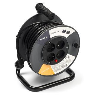 Kabelhaspel met penaarde | Perel | 25 meter, Doe-het-zelf en Verbouw, Elektra en Kabels, Nieuw, Verzenden