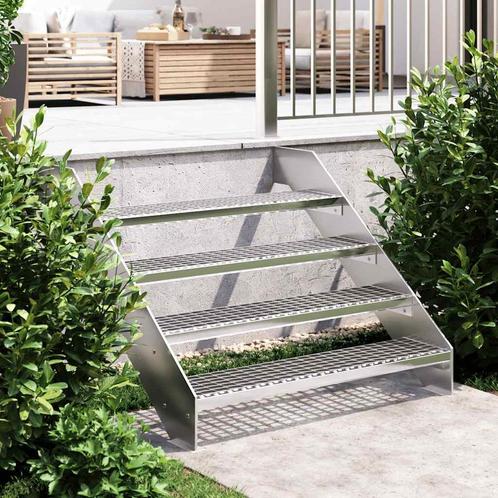 vidaXL Traptrede rooster 100x24x7 cm gegalvaniseerd staal, Doe-het-zelf en Verbouw, Ladders en Trappen, Nieuw, Verzenden