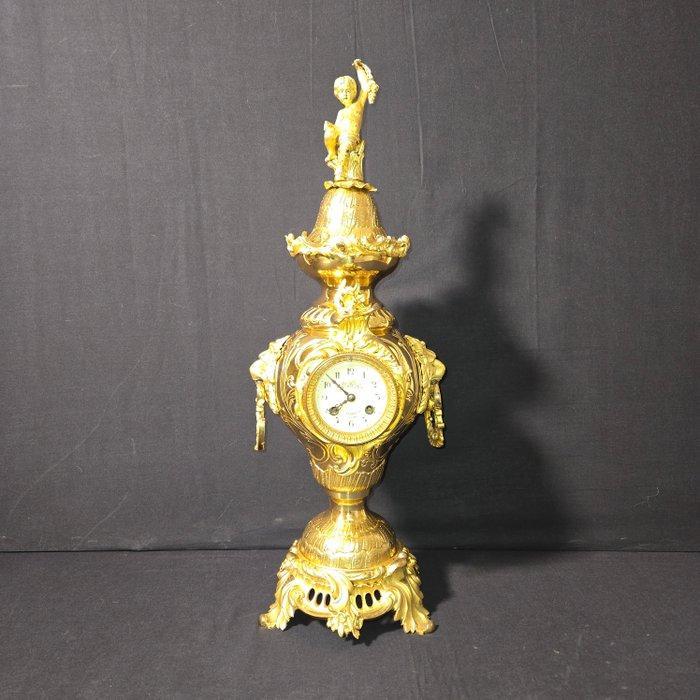Tafelklok Napoleon III stijl - Verguld brons - 1850-1900 -, Antiek en Kunst, Antiek | Klokken