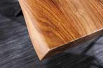 Massief houten eettafel MAMMUT 200cm Sheesham zwart frame, Nieuw, Ophalen of Verzenden