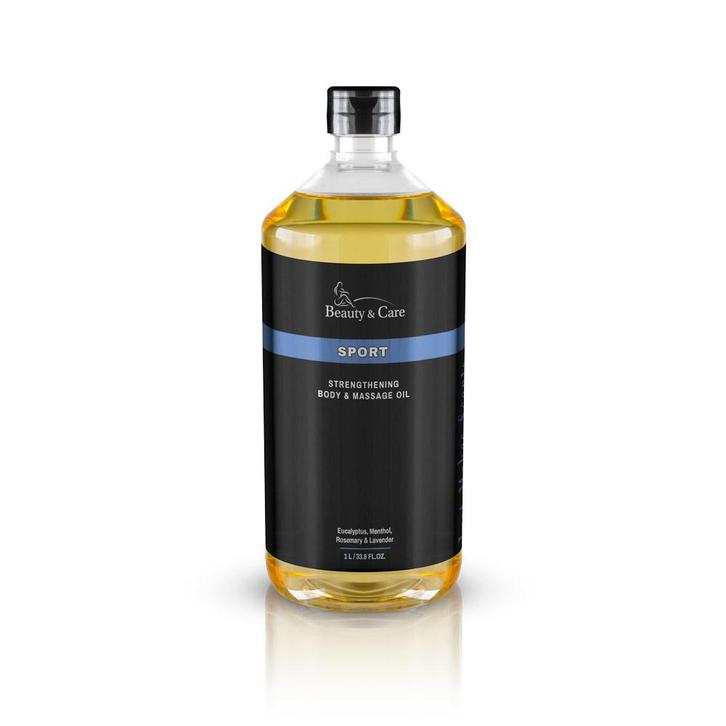 Beauty & Care Sport massage olie 1 liter 1 L.  new, Sport en Fitness, Massageproducten, Olie of Lotion, Nieuw, Ophalen of Verzenden