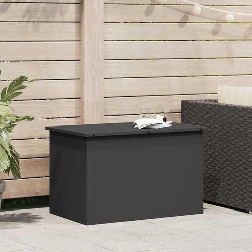 vidaXL Buitenopslagdoos Zwart 80 x 50.5 x 50 cm Koudgewalst, Huis en Inrichting, Woonaccessoires | Kisten, Nieuw, Verzenden