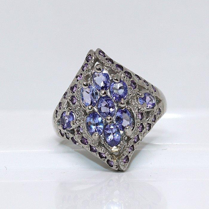 Zonder Minimumprijs - Ring Zilver - 2.58ct. tw. Tanzaniet -, Sieraden, Tassen en Uiterlijk, Ringen
