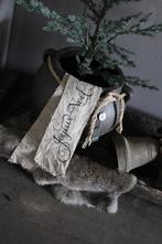 Shabby linnen kerstlint Joyeux Noël 100 cm, Huis en Inrichting, Woonaccessoires | Overige, Ophalen of Verzenden, Nieuw