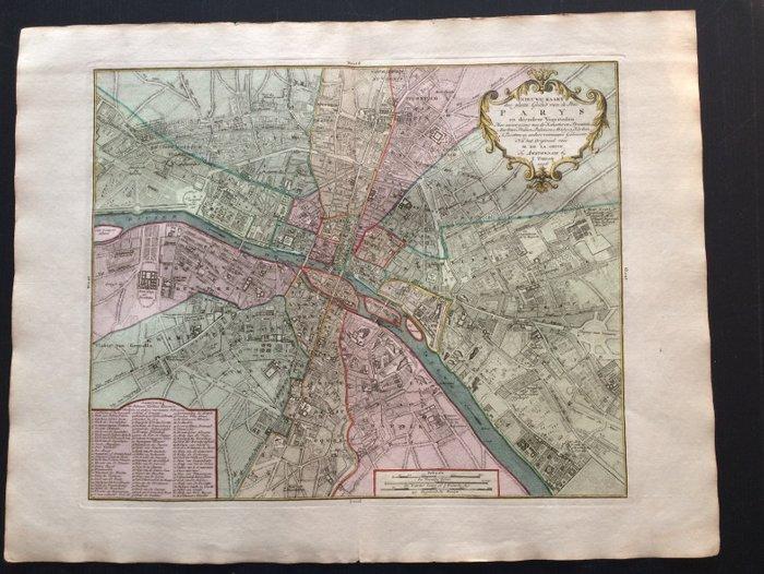 Frankrijk - Parijs; Isaak Tirion - Parys - 1751-1760, Boeken, Atlassen en Landkaarten