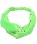 Haarband Twist Velvet Neon Groen, Nieuw