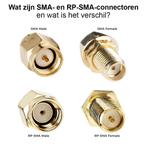 SMA Connector - SMA (m) - RG174/RG316 - Verguld - 50 Ohm -, Nieuw, Verzenden