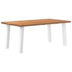 vidaXL Eettafel rechthoekig 180x100x74 cm massief eikenhout, Huis en Inrichting, Verzenden, Nieuw